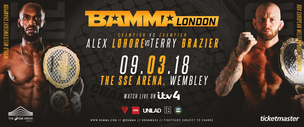 BAMMA World Title Fight Brazier Vs Lahore - Fightlab